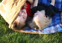 kids in sleeping bags